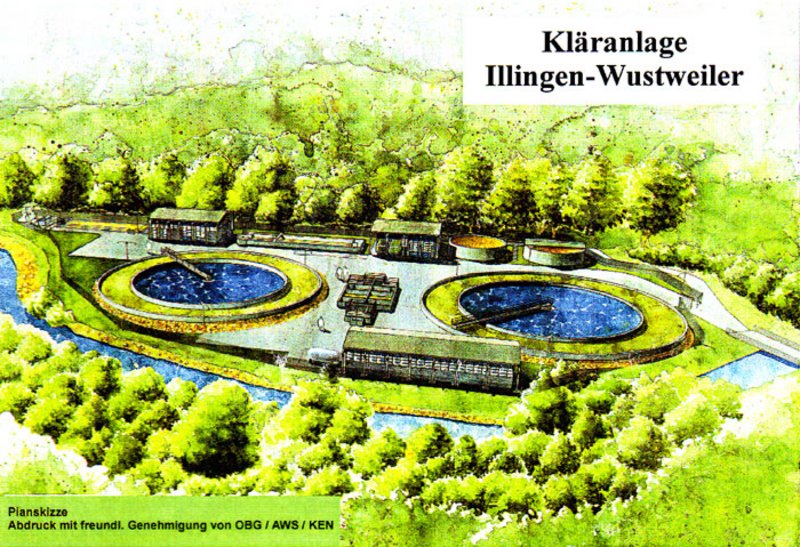 Planskizze Kläranlage